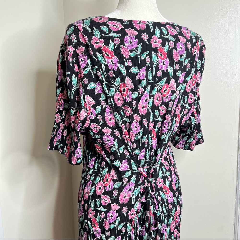 Vintage Fashion Bug Long Floral Dress with Corset Tie Back Size 22/24 cottage - Picture 7 of 15